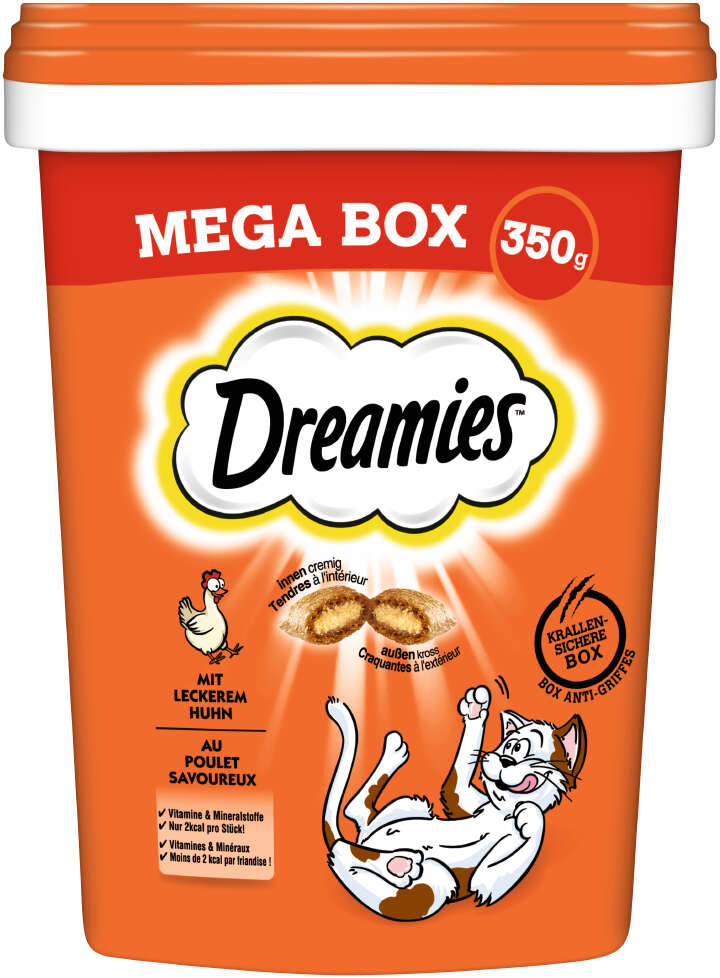 Dreamies Katzenleckerlis Mega Box mit Huhn